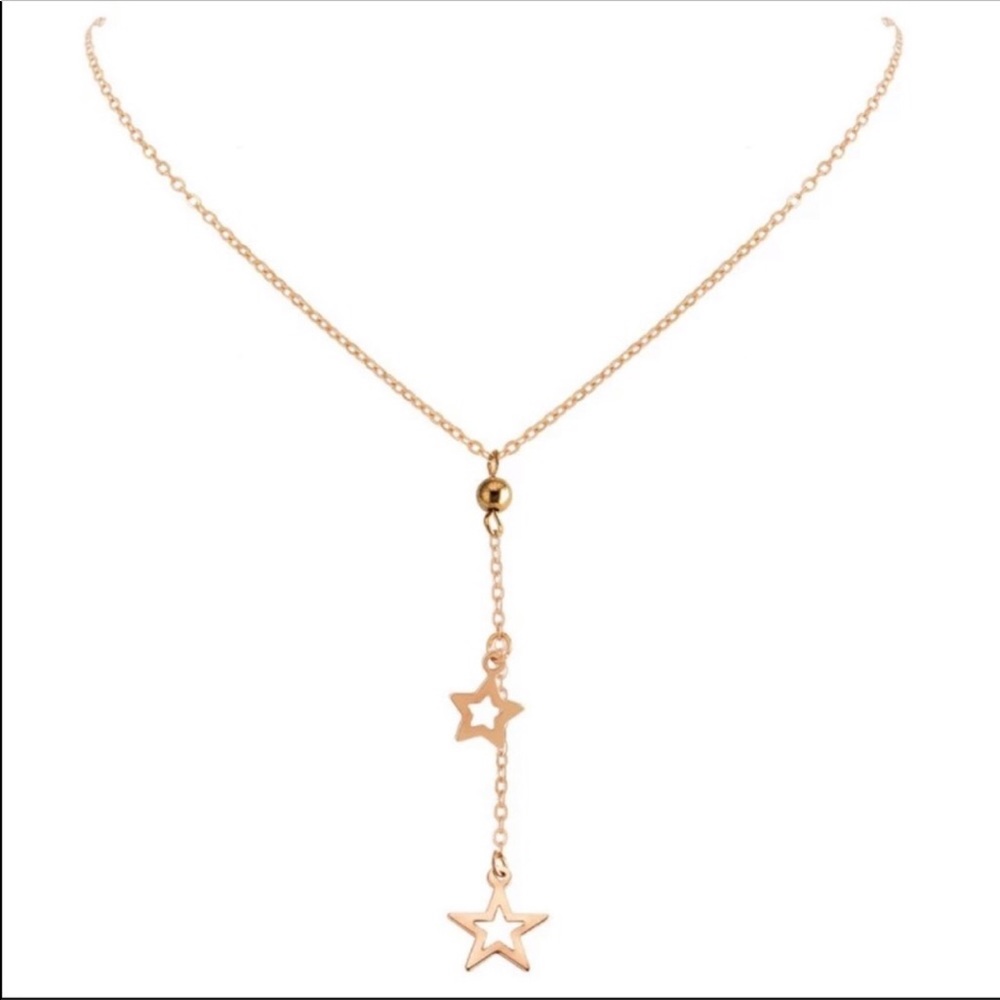 NWT Bohemian Long tassel gold star necklace - Picture 3 of 4